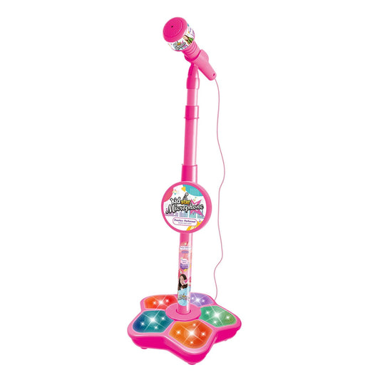Musical Instrument Wired Microphone Pretend Toy for Story Machine Birthday Pink