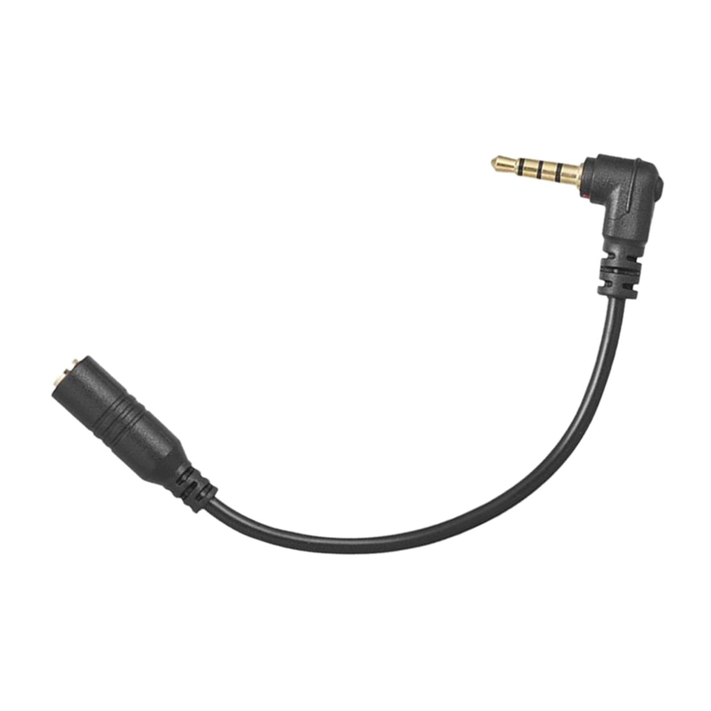 3.5mm 3 Pole TRS Female to 4 Pole TRRS Male Mic Cable for Camera Phone