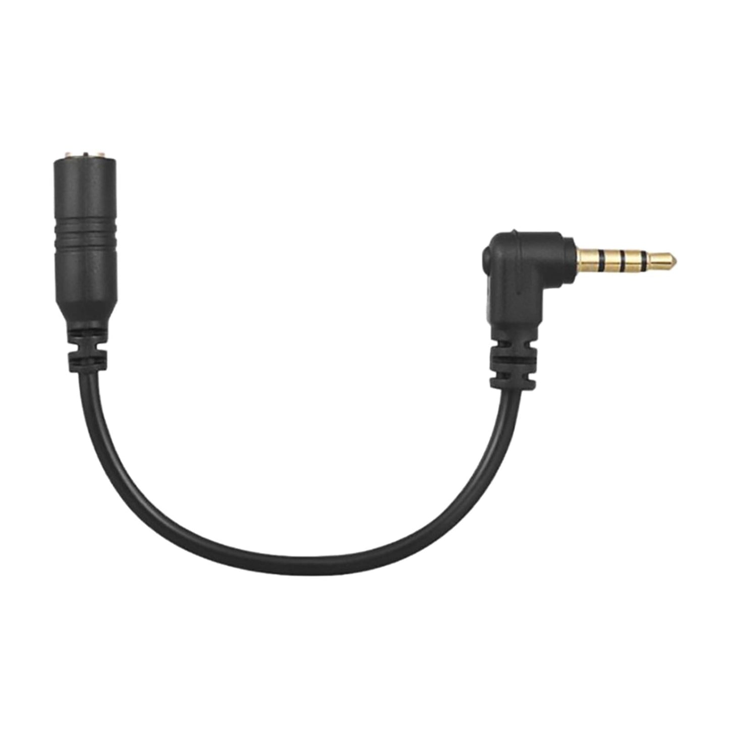 3.5mm 3 Pole TRS Female to 4 Pole TRRS Male Mic Cable for Camera Phone