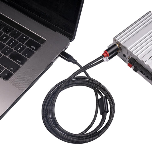 Type C to Dual Cable Audio for Audio Equipment Phones Recorders 2M