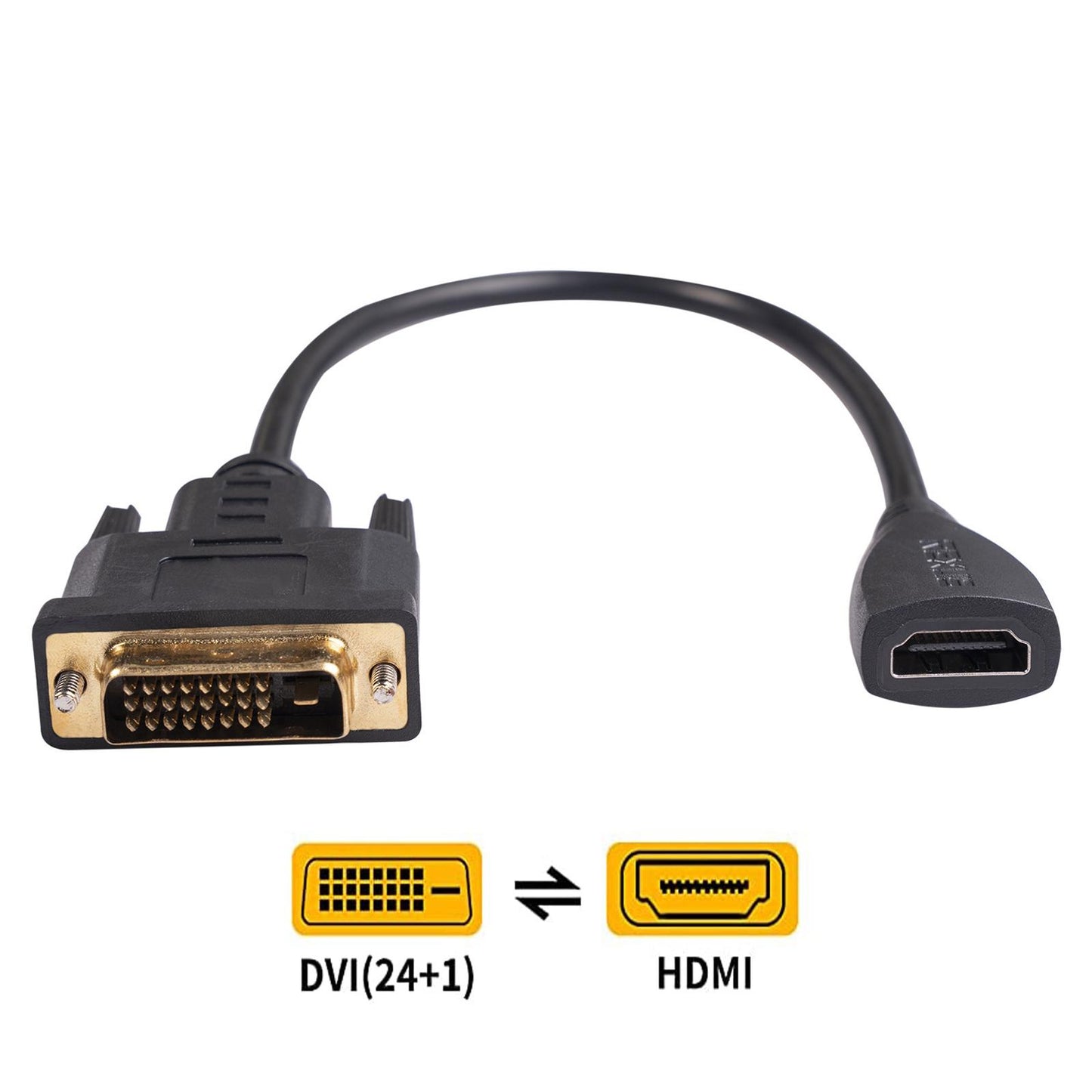 DVI to HDMI Female cable Adapter for Display PC Accs