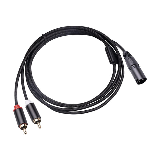 XLR to Dual Cable HiFi Stereo for Phones Mixers Home Theater Components 2m