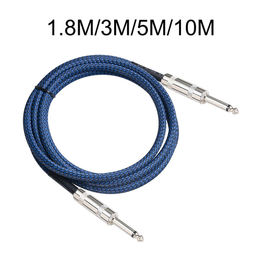 1/4" Straight Instrument Cable Electric Instrument Cable for Speaker Mixer 1.8 Meters