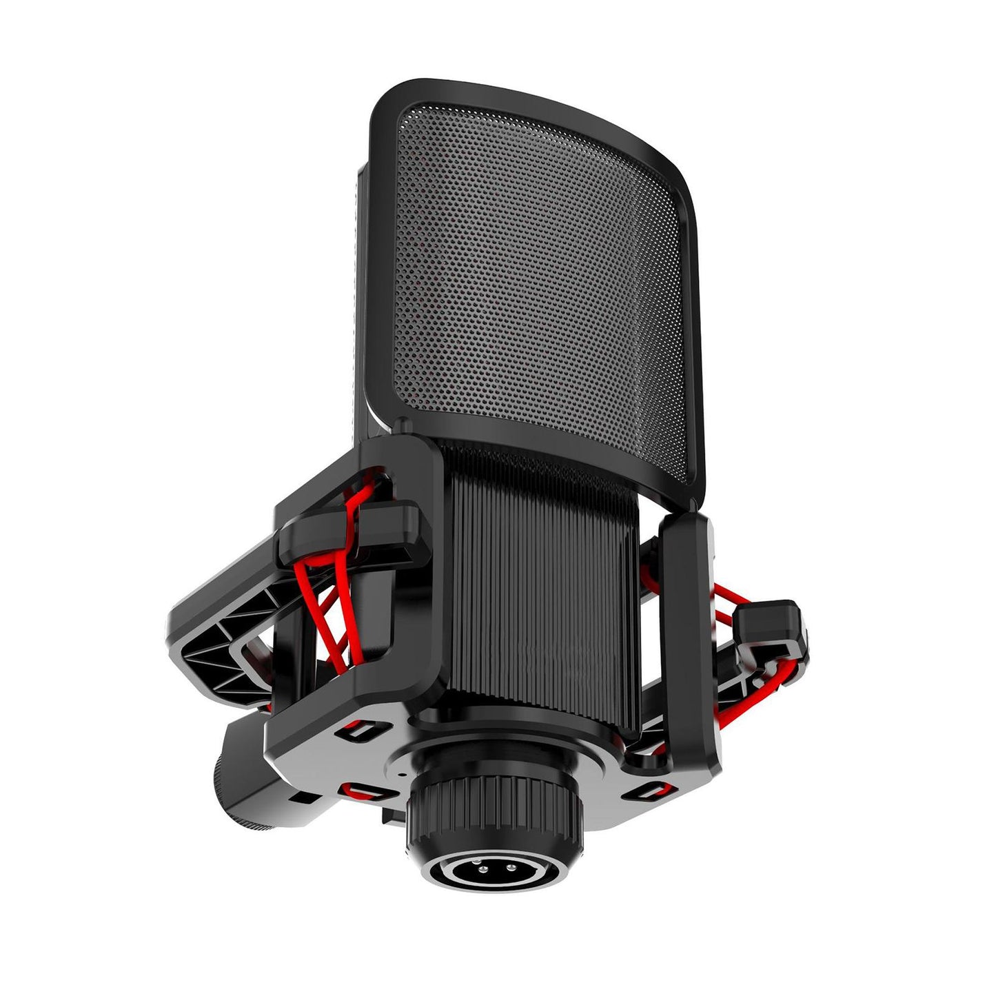 Microphone Shock Mount Suspension for Condenser Microphone Broadcasting red