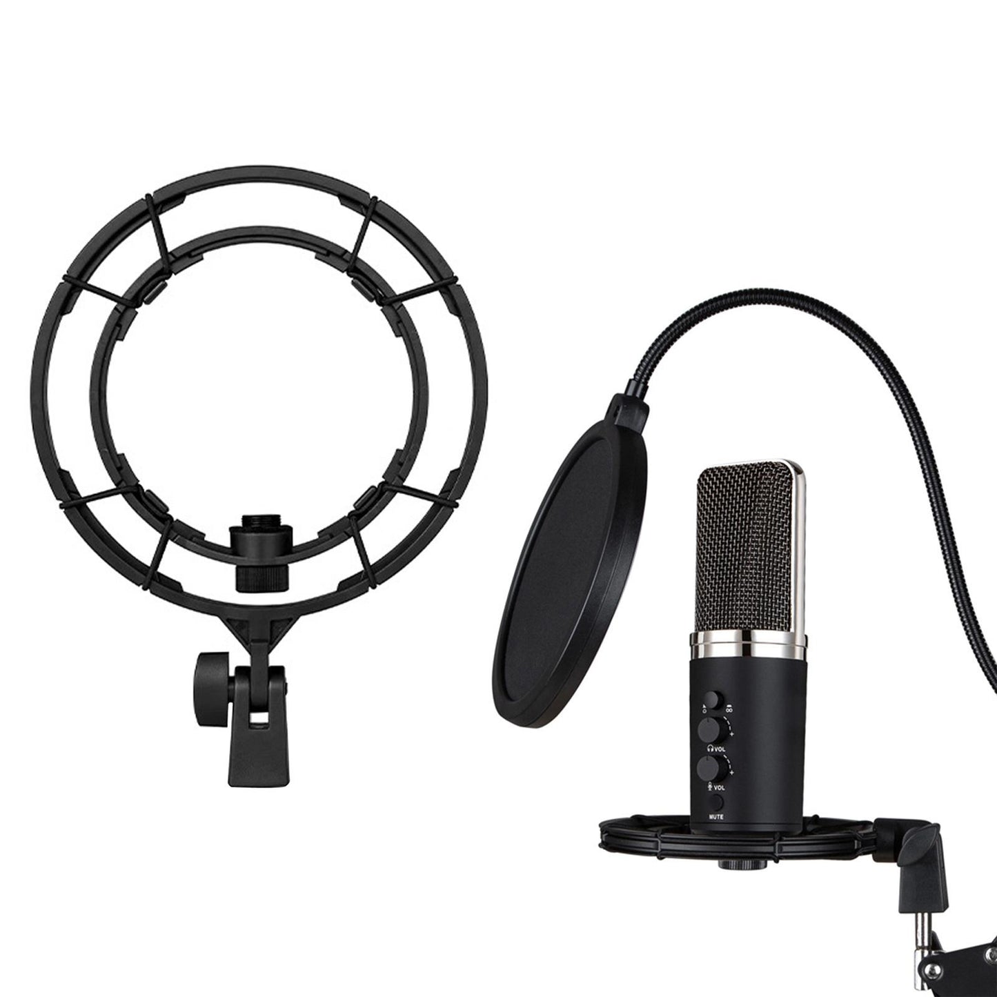 Mic Shock Mount Holder Mic Holder Adjustable Sturdy for Studio Recording F5