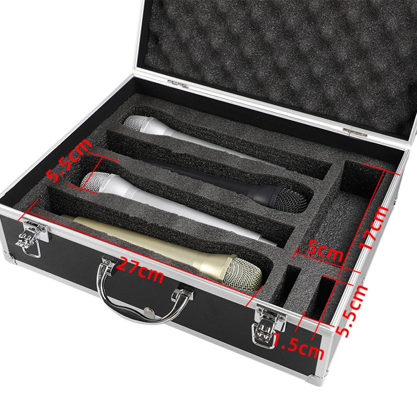 Hard Shell Storage microphone Case Portable for Mixer Accessories