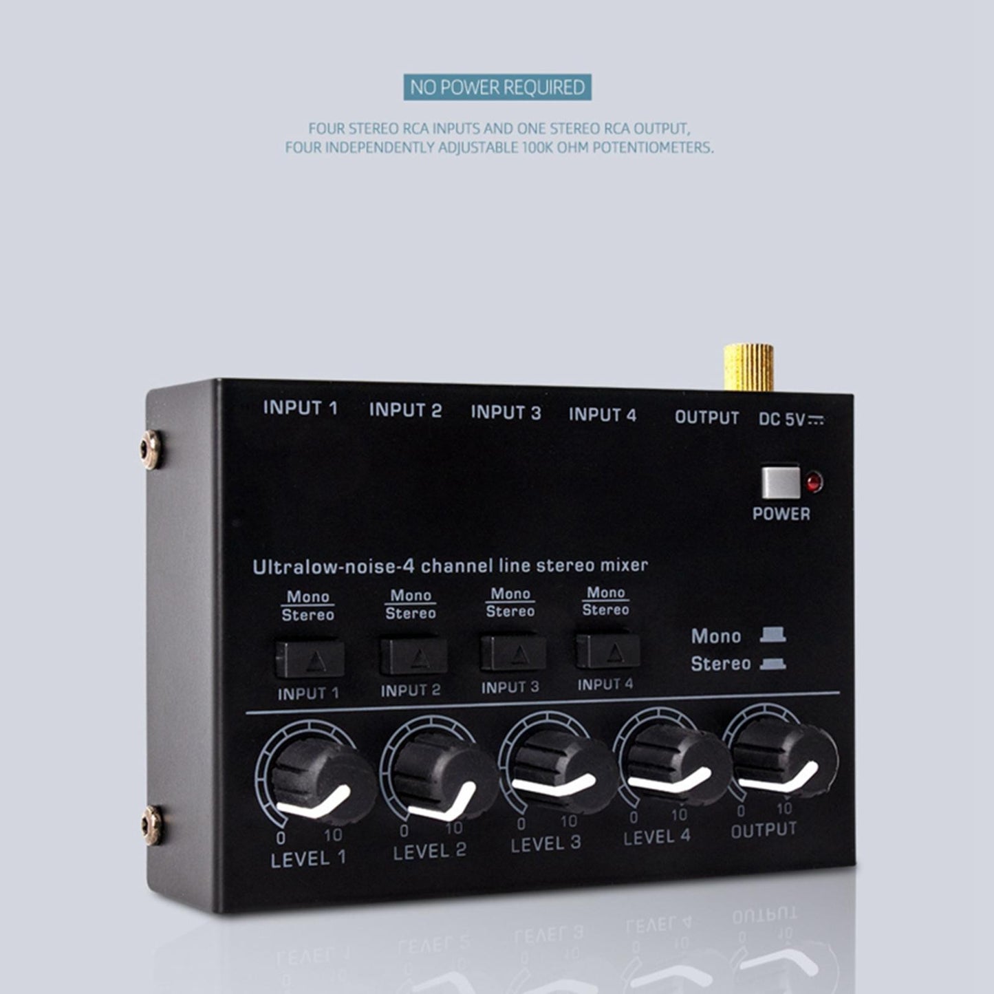 Audio Mixer Sound Mixing Console 1/4'' Audio Interface for Broadcast Studio