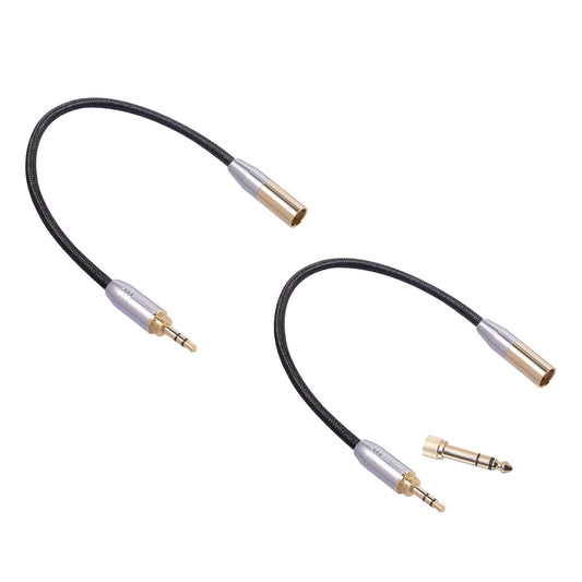 Audio Connector Microphone Cord Adapter Converter Gold Plated for Headphones 3.5mm