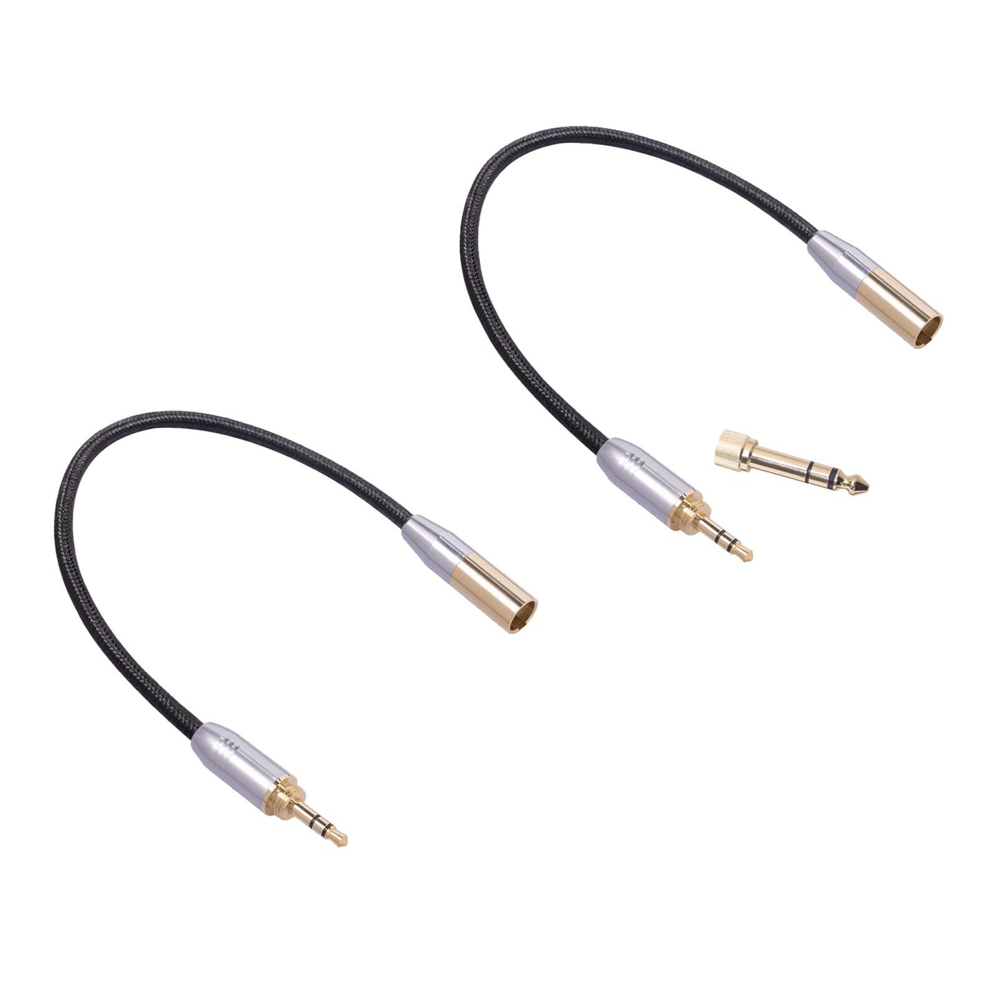 Audio Connector Microphone Cord Adapter Converter Gold Plated for Headphones 3.5mm