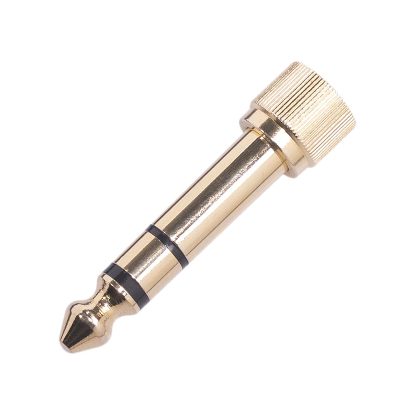 Audio Connector Microphone Cord Adapter Converter Gold Plated for Headphones 6.5mm+3.5mm