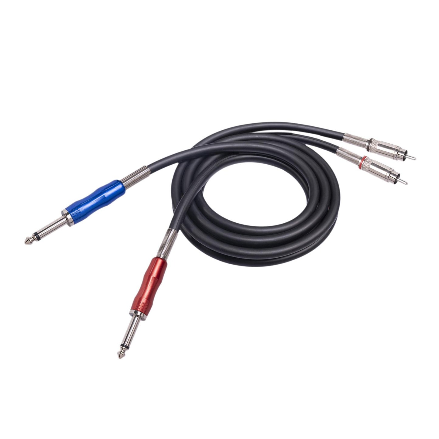 2 RCA Audio Interconnect Cable Audio Plug Adapter for Speaker 20cmx15cmx2cm