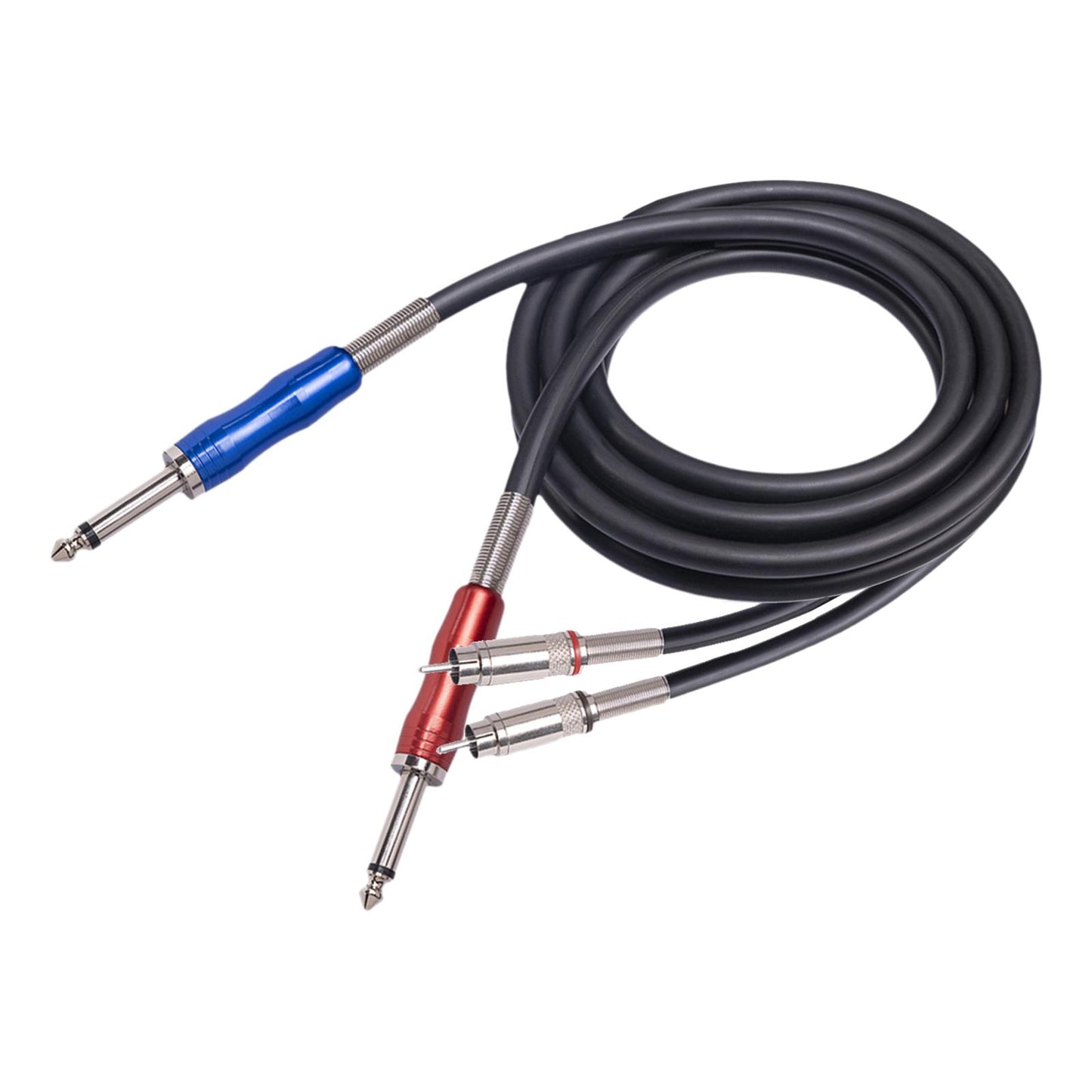2 RCA Audio Interconnect Cable Audio Plug Adapter for Speaker 24cmx16cmx3cm