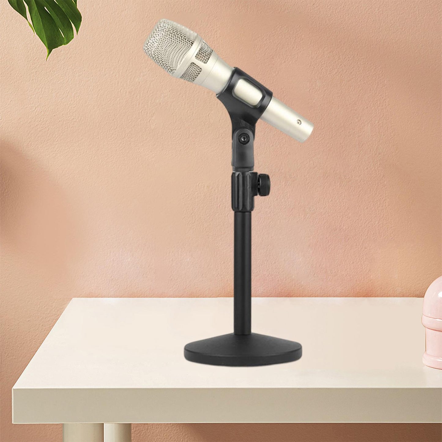 Table Mic Stand Universal Mic Clip Portable for Concert Ceremony Singing