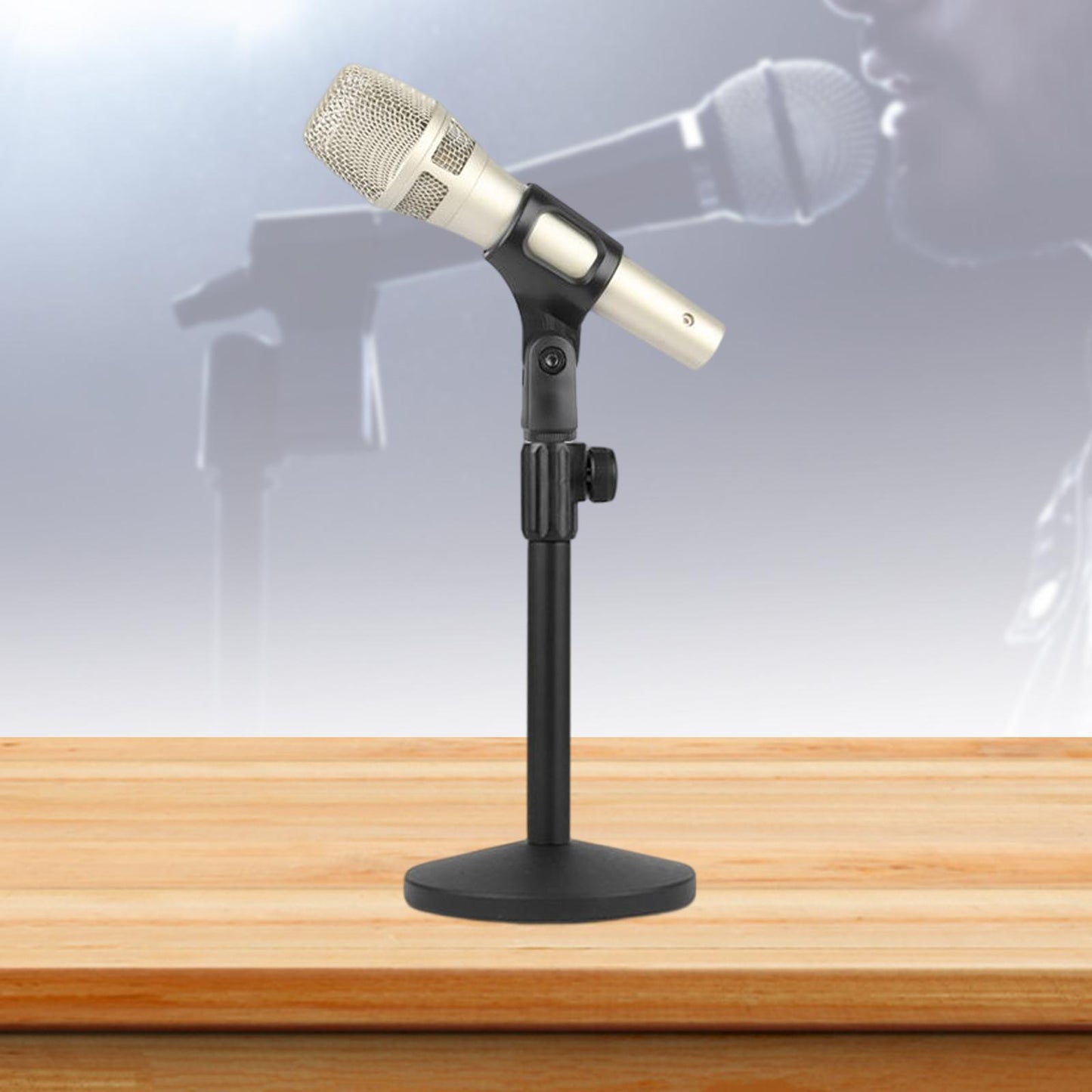 Table Mic Stand Universal Mic Clip Portable for Concert Ceremony Singing