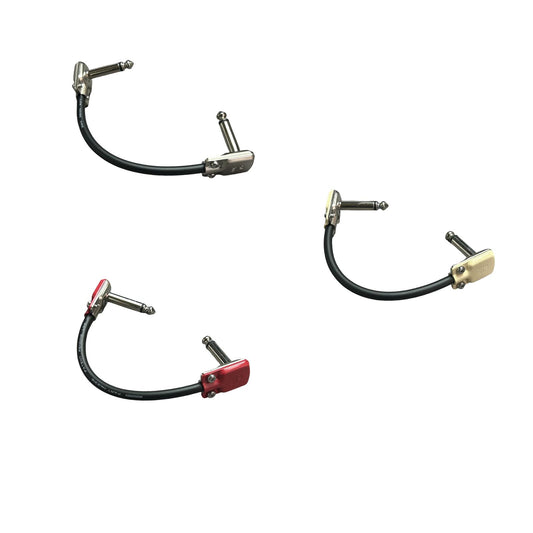 15cm Guitar Patch Cable Easy to Use Low Noise Right Angle Guitar Patch Cable Argent