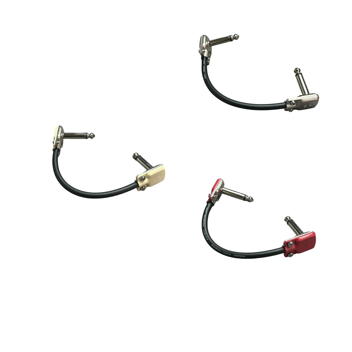 15cm Guitar Patch Cable Easy to Use Low Noise Right Angle Guitar Patch Cable Argent