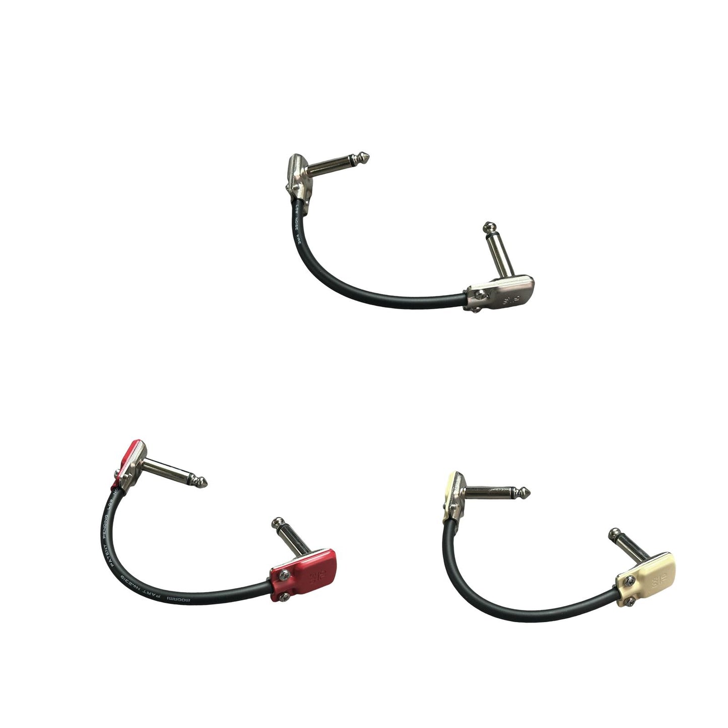 15cm Guitar Patch Cable Easy to Use Low Noise Right Angle Guitar Patch Cable Argent
