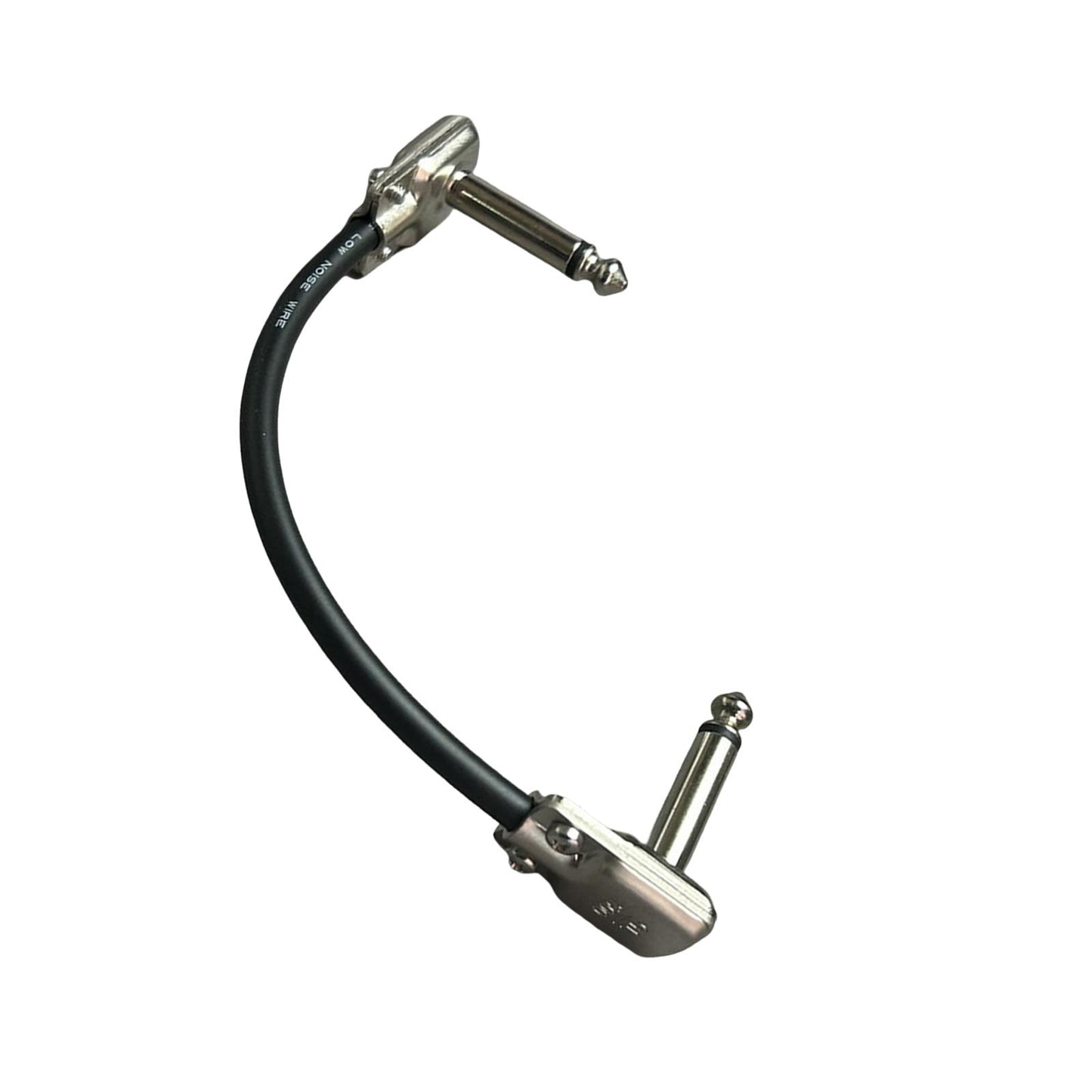 15cm Guitar Patch Cable Easy to Use Low Noise Right Angle Guitar Patch Cable Argent