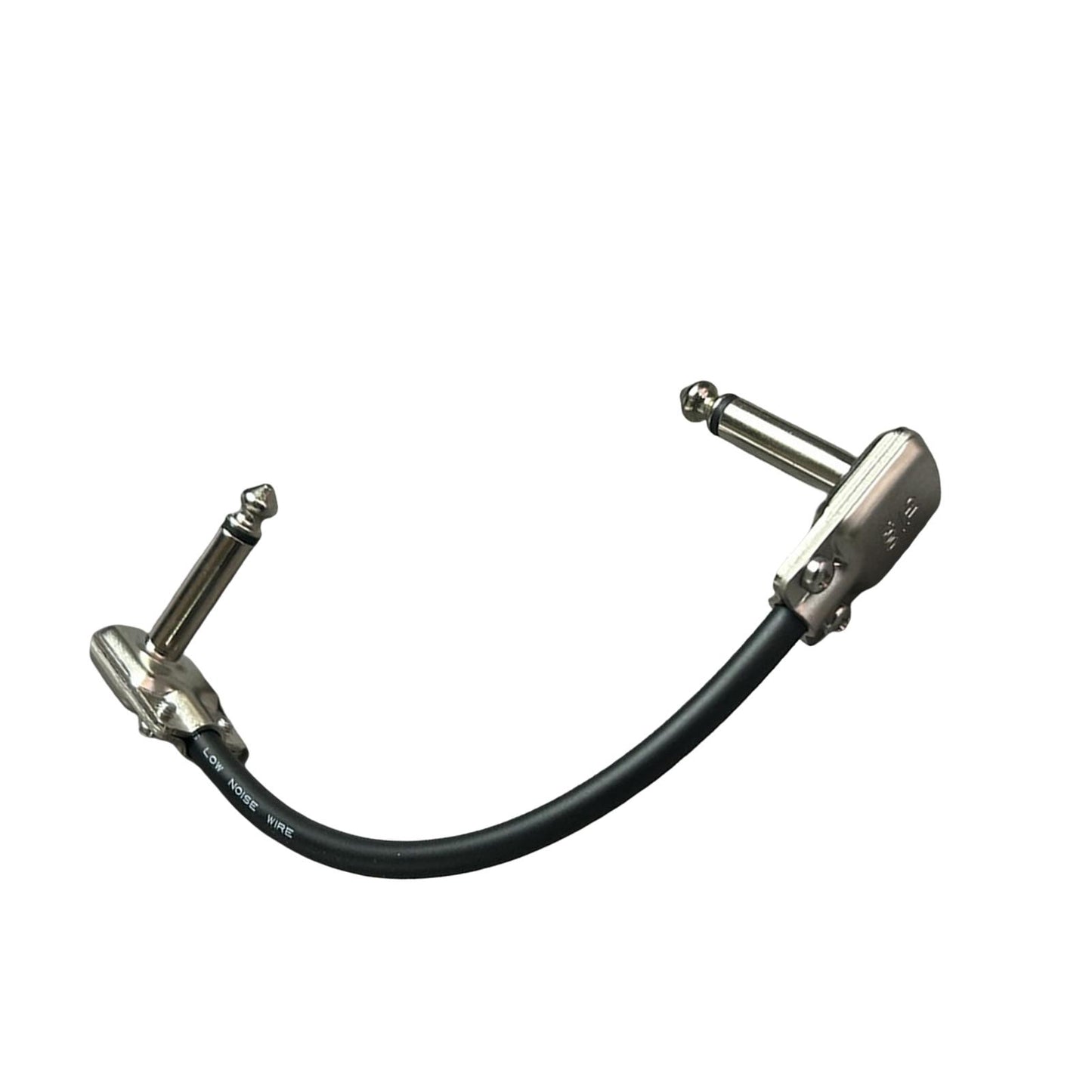 15cm Guitar Patch Cable Easy to Use Low Noise Right Angle Guitar Patch Cable Argent