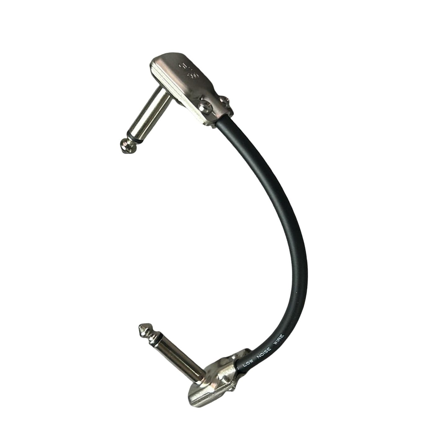 15cm Guitar Patch Cable Easy to Use Low Noise Right Angle Guitar Patch Cable Argent