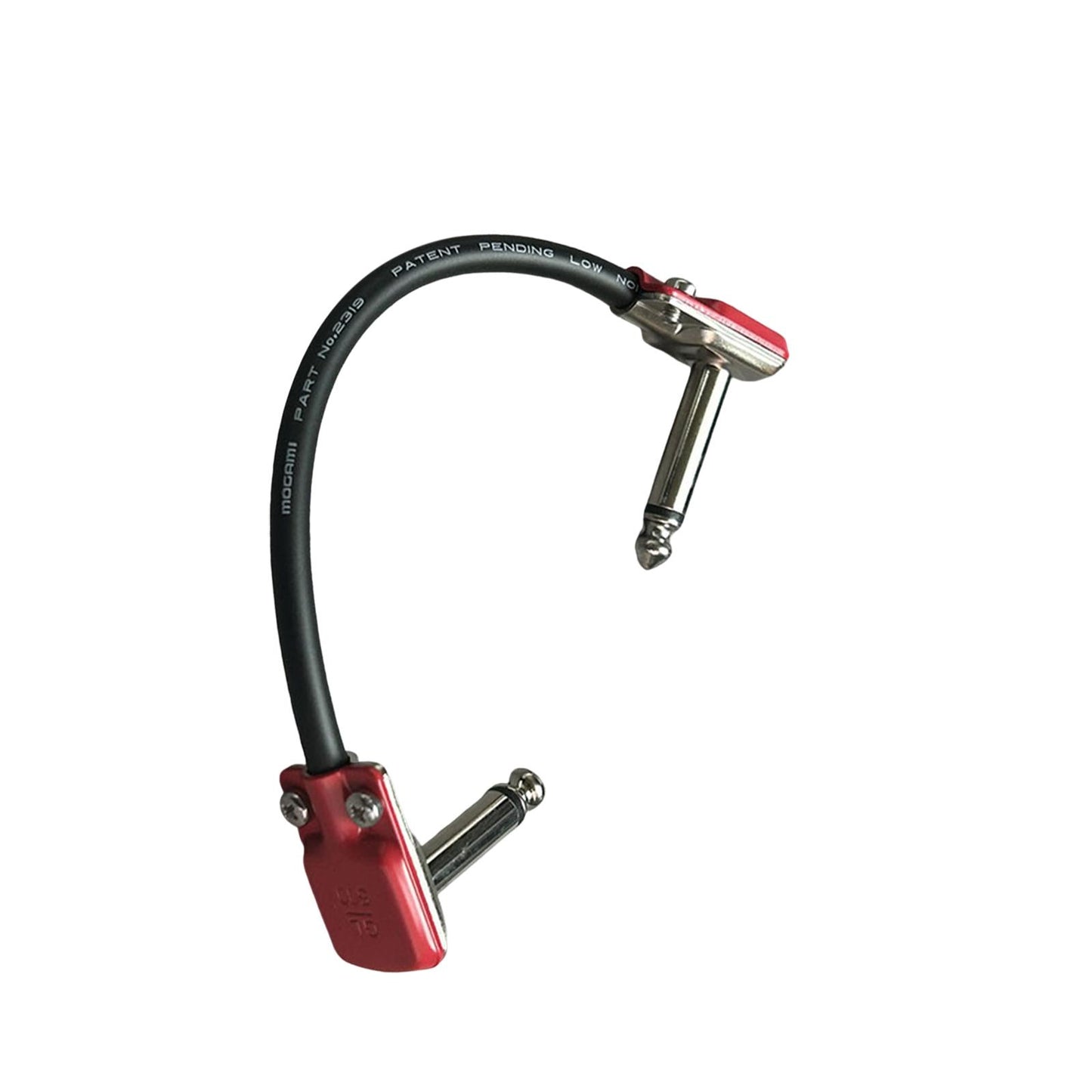 15cm Guitar Patch Cable Easy to Use Low Noise Right Angle Guitar Patch Cable Red