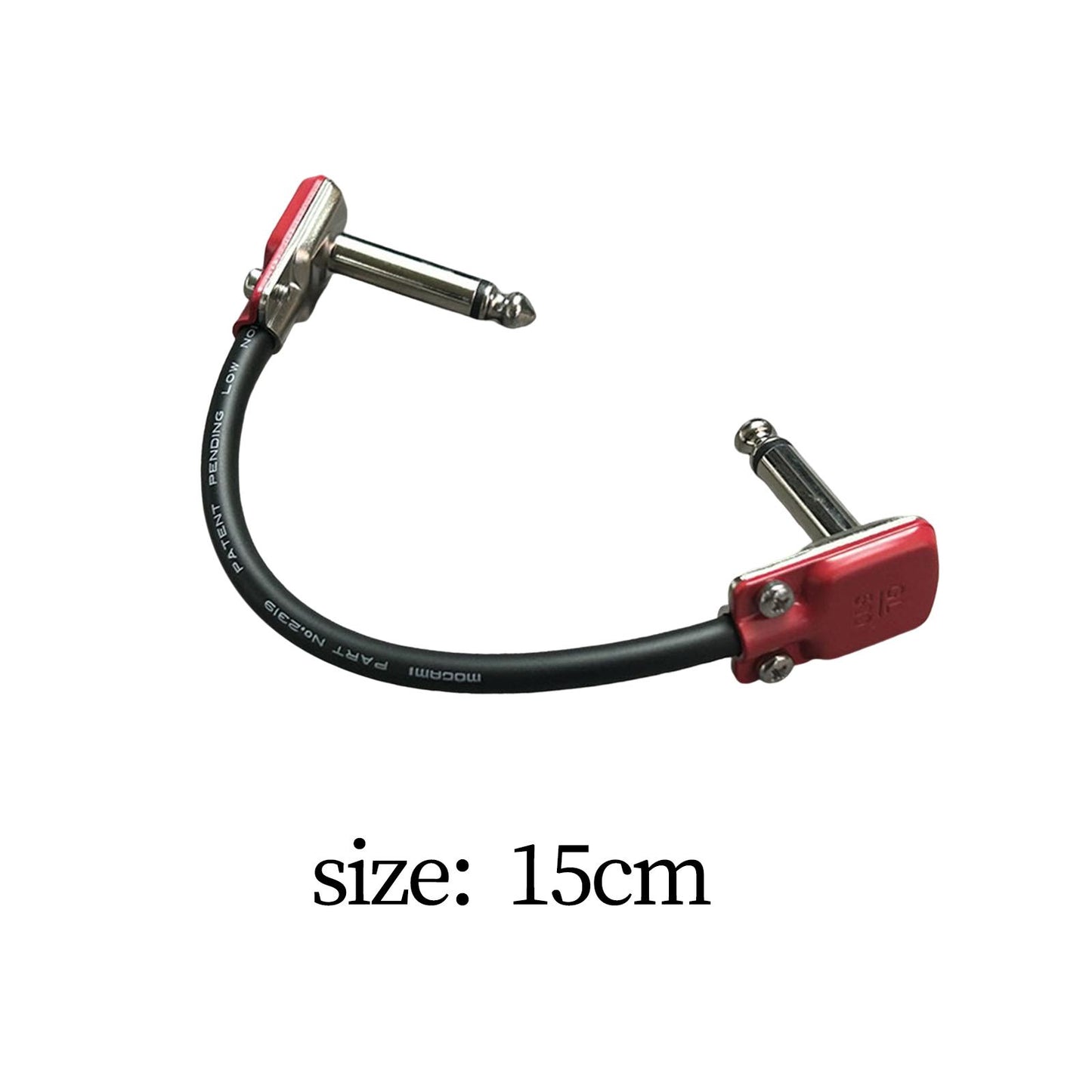 15cm Guitar Patch Cable Easy to Use Low Noise Right Angle Guitar Patch Cable Red