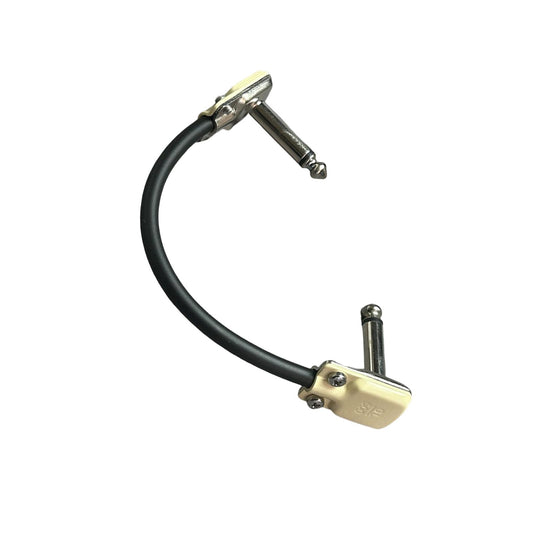 15cm Guitar Patch Cable Easy to Use Low Noise Right Angle Guitar Patch Cable White