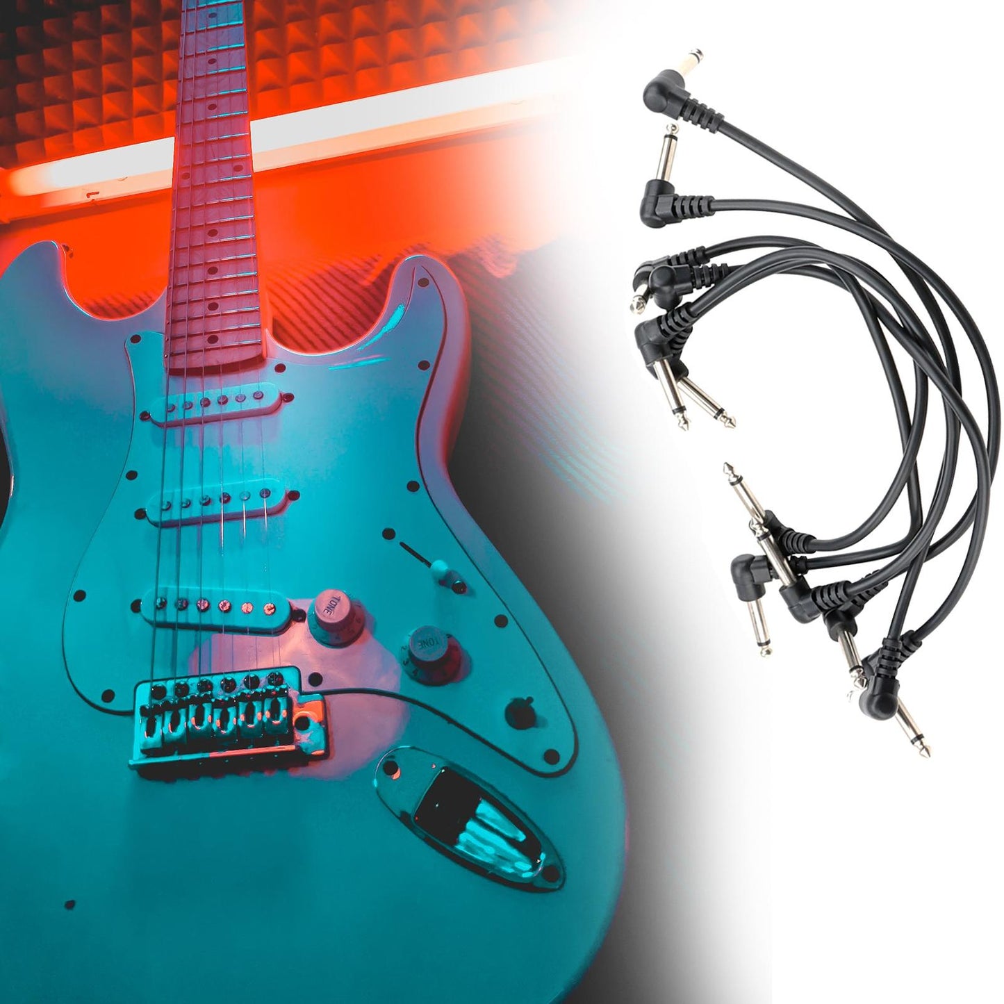 6 Pieces Guitar Effect Pedal Cable Professional Music Instrument Accessories
