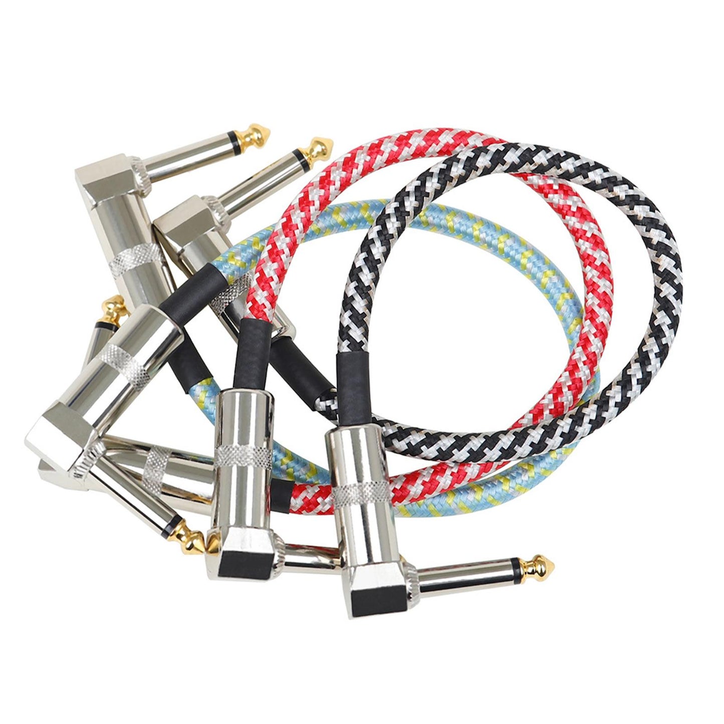 Guitar Patch Cable Right Angle for Electric Guitar Amplifier Acoustic Guitar