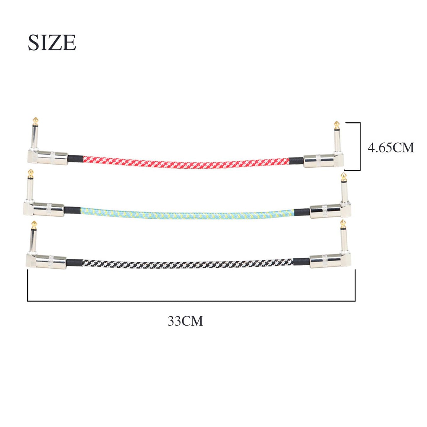 Guitar Patch Cable Right Angle for Electric Guitar Amplifier Acoustic Guitar