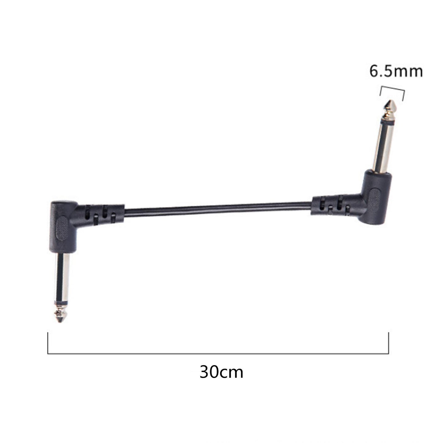 Guitar Patch Cable Right Angle Low Noise Electric Guitar Effect Pedal Cables 30cm
