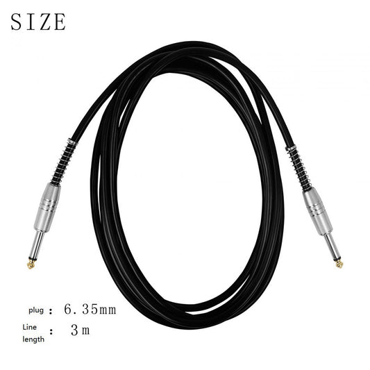 1/4" TRS Instrument Cable 6.35mm Mono Jack Stereo Interconnect Cord for Bass 3 meters