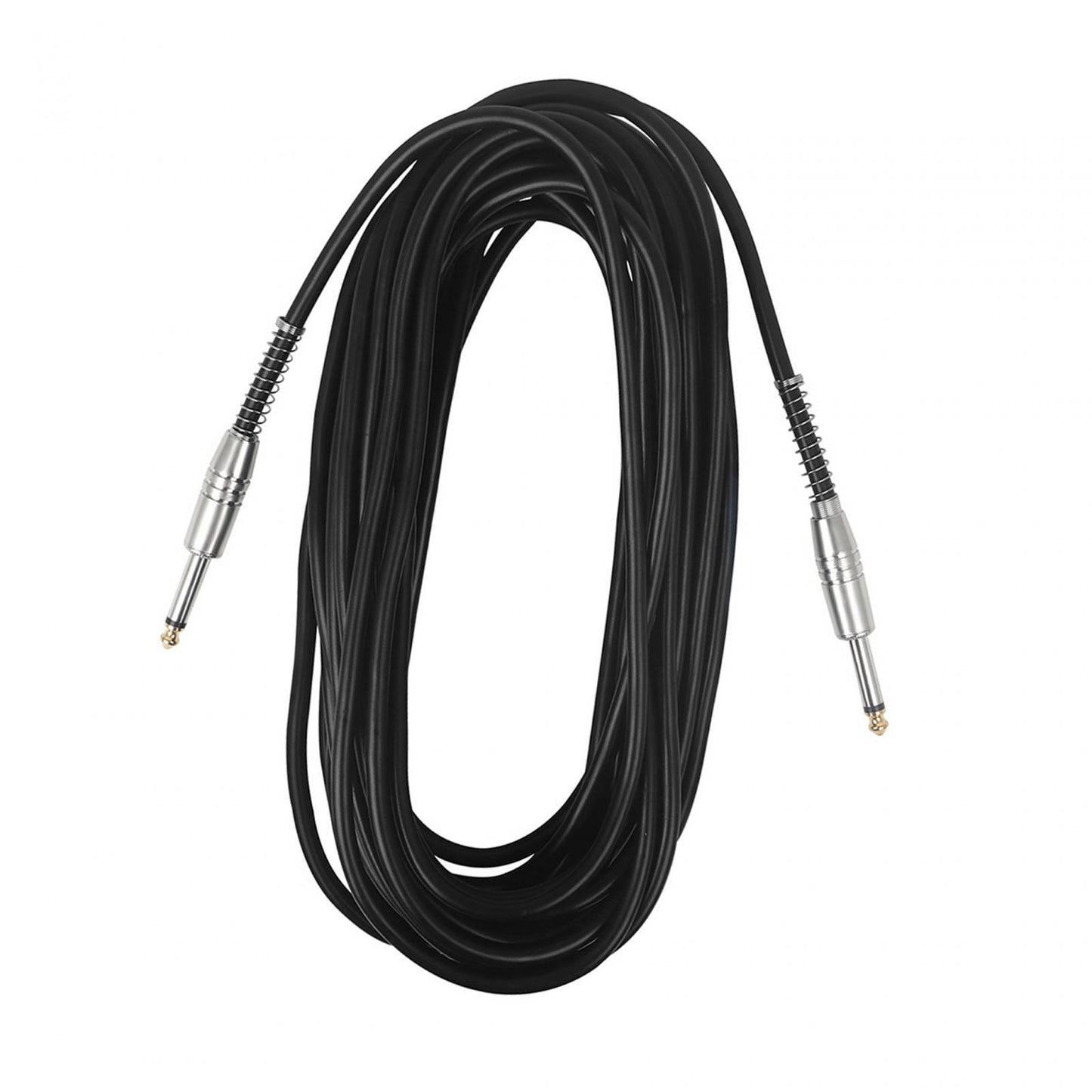1/4" TRS Instrument Cable 6.35mm Mono Jack Stereo Interconnect Cord for Bass 5 meters