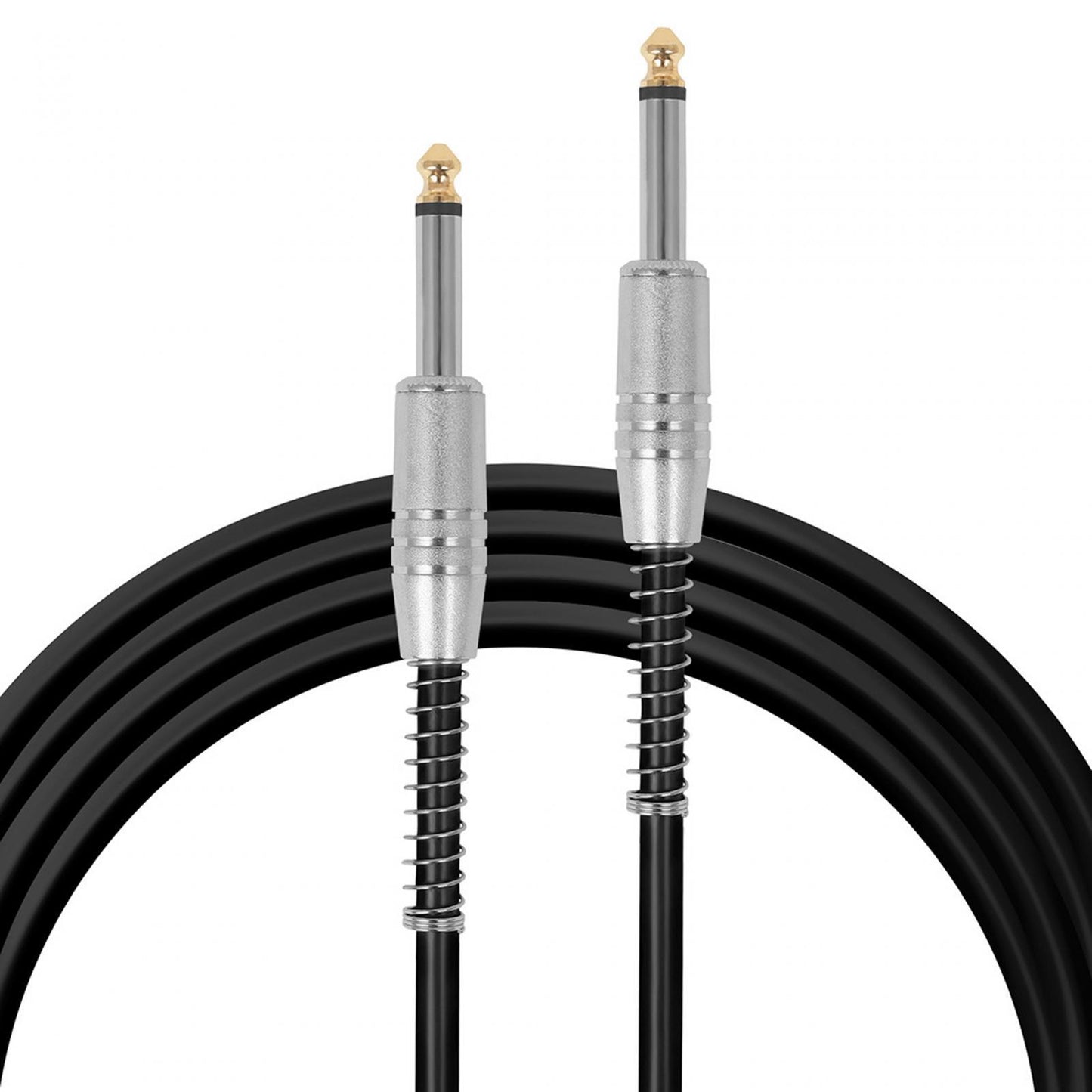 1/4" TRS Instrument Cable 6.35mm Mono Jack Stereo Interconnect Cord for Bass 10 meters