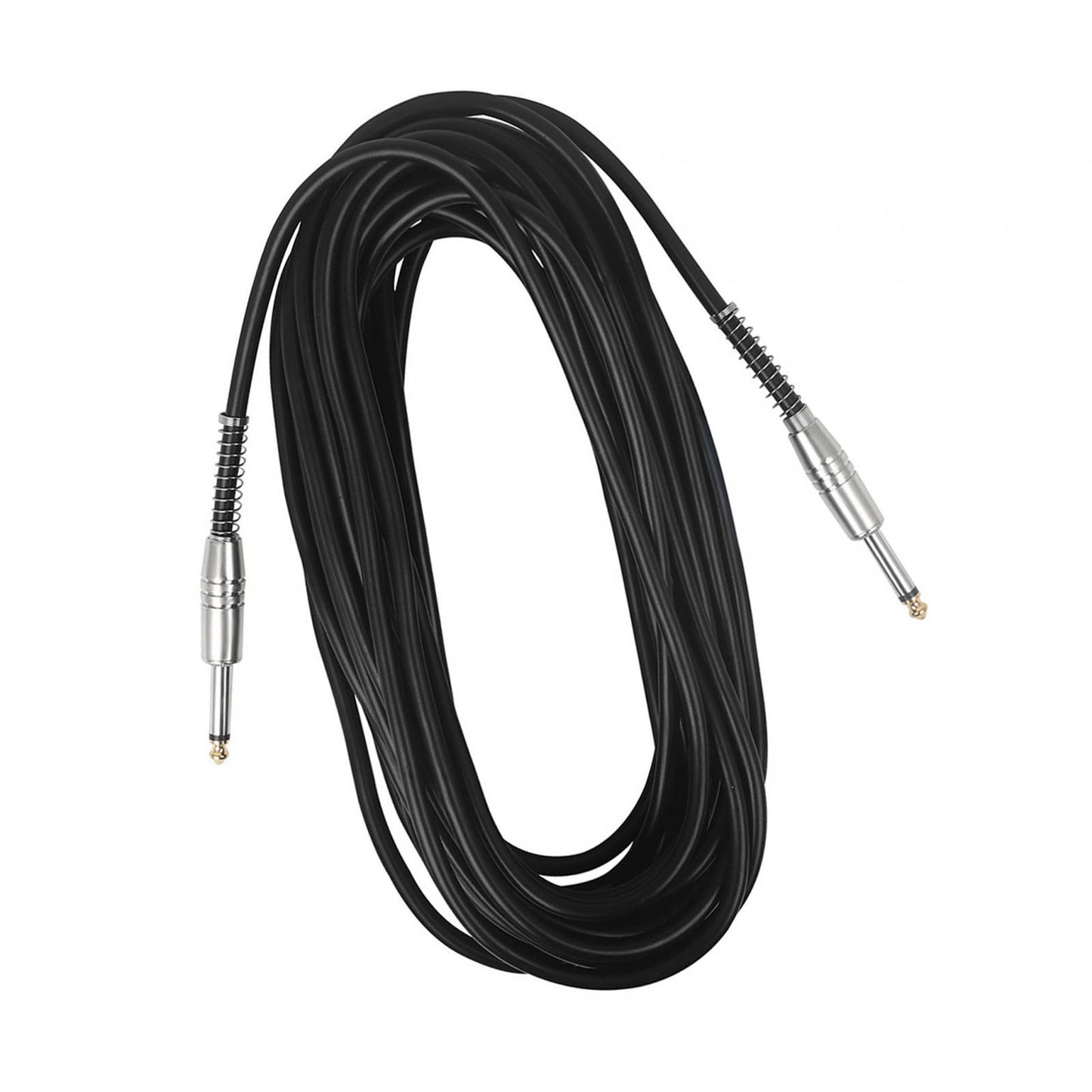 1/4" TRS Instrument Cable 6.35mm Mono Jack Stereo Interconnect Cord for Bass 10 meters