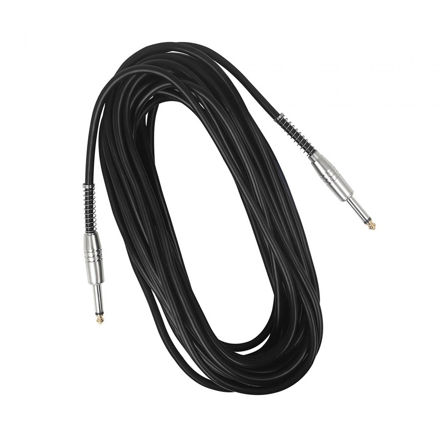 1/4" TRS Instrument Cable 6.35mm Mono Jack Stereo Interconnect Cord for Bass 10 meters