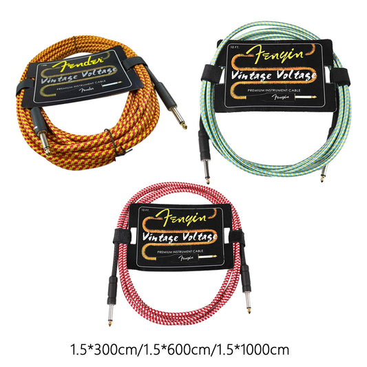 Electric Instrument Cable Guitar Cable for Electric Guitar Speaker Amplifier 3m red white