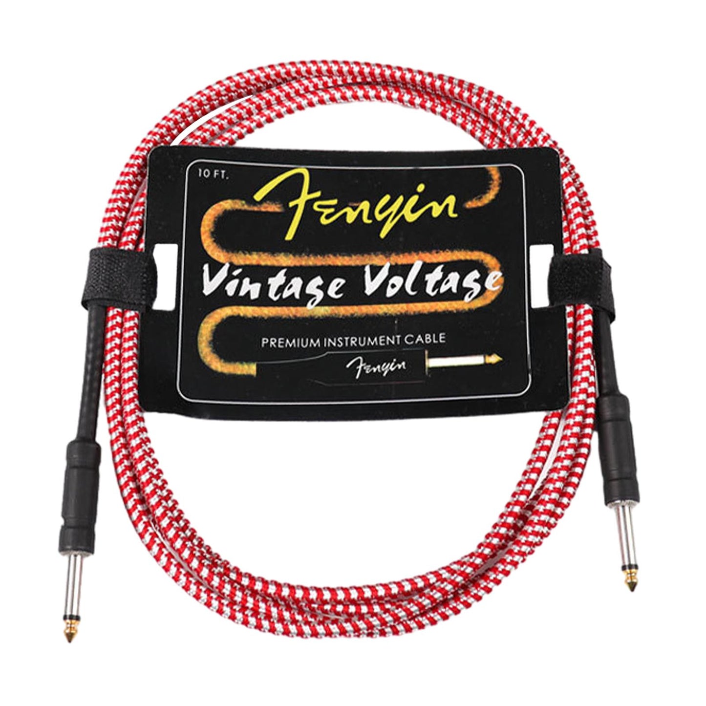 Electric Instrument Cable Guitar Cable for Electric Guitar Speaker Amplifier 10m red white