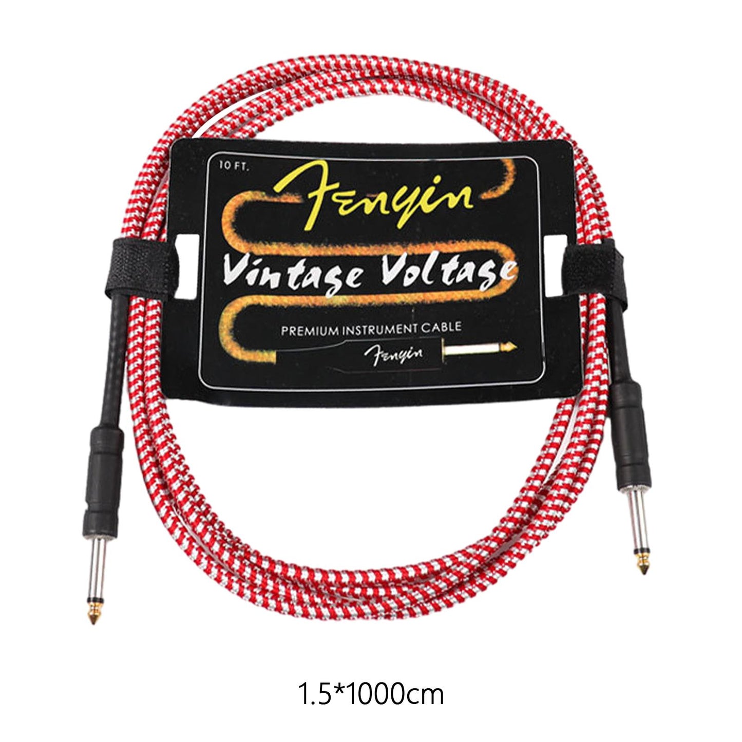 Electric Instrument Cable Guitar Cable for Electric Guitar Speaker Amplifier 10m red white