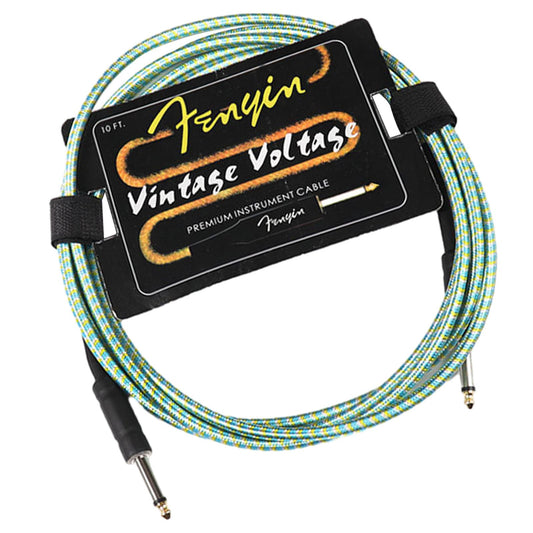 Electric Instrument Cable Guitar Cable for Electric Guitar Speaker Amplifier 10m blue yellow