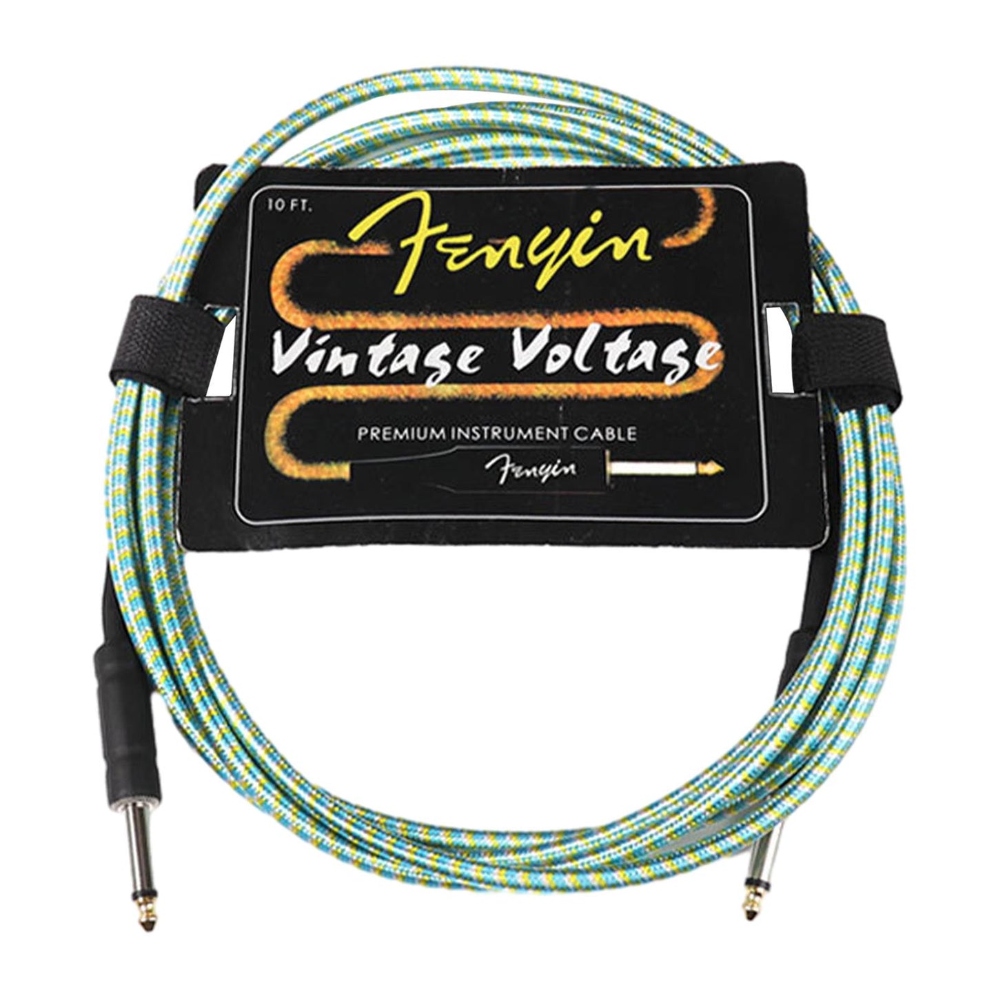 Electric Instrument Cable Guitar Cable for Electric Guitar Speaker Amplifier 10m blue yellow