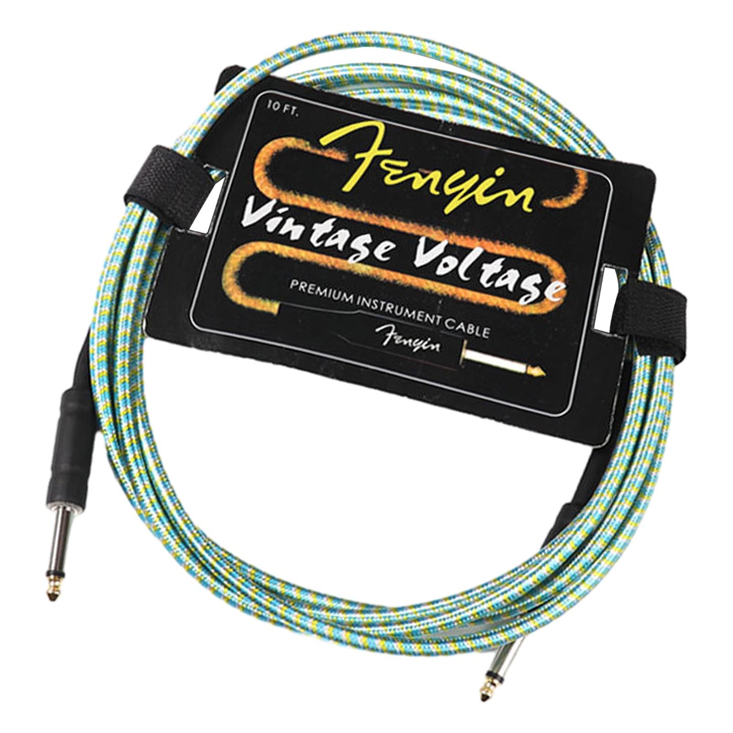 Electric Instrument Cable Guitar Cable for Electric Guitar Speaker Amplifier 10m blue yellow