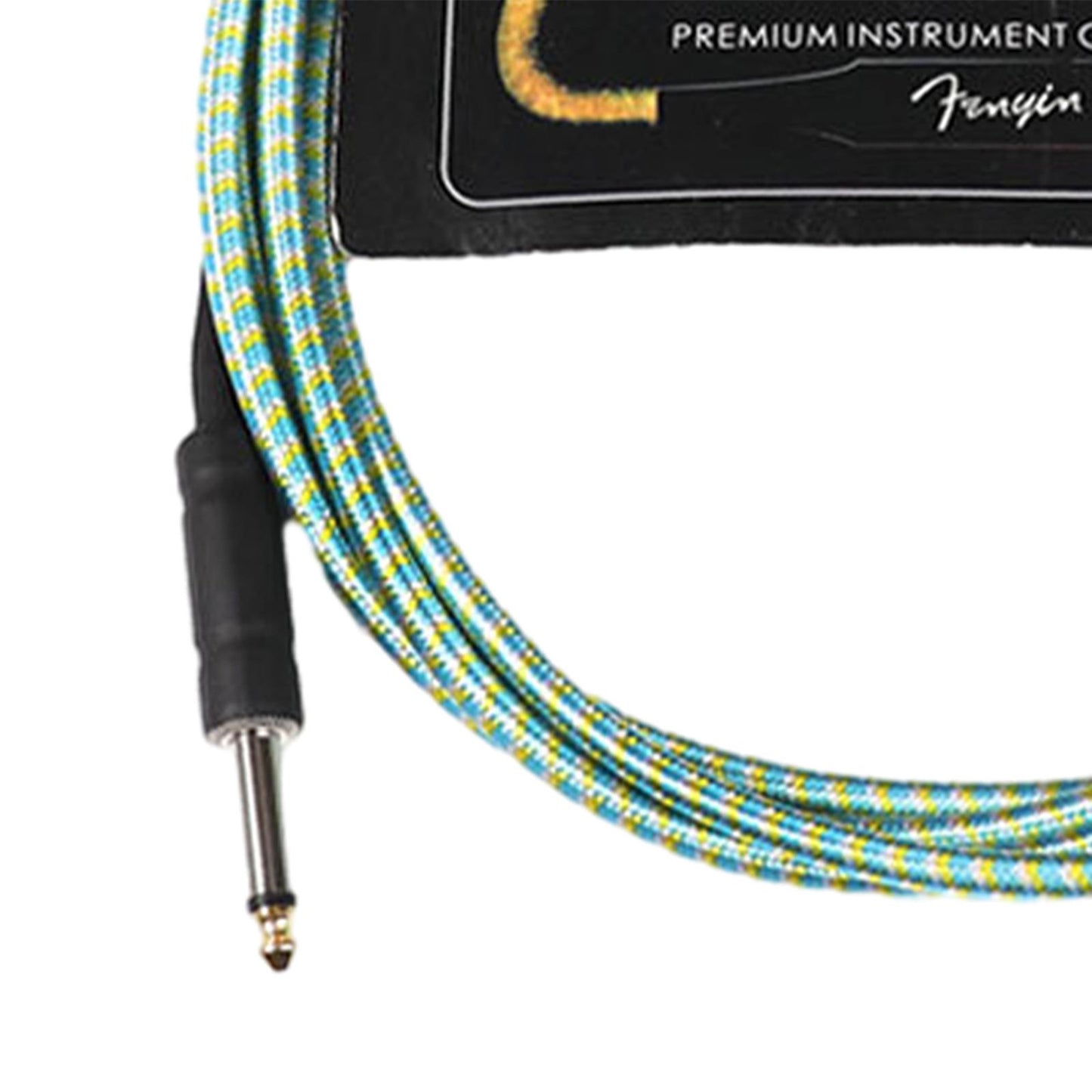 Electric Instrument Cable Guitar Cable for Electric Guitar Speaker Amplifier 10m blue yellow
