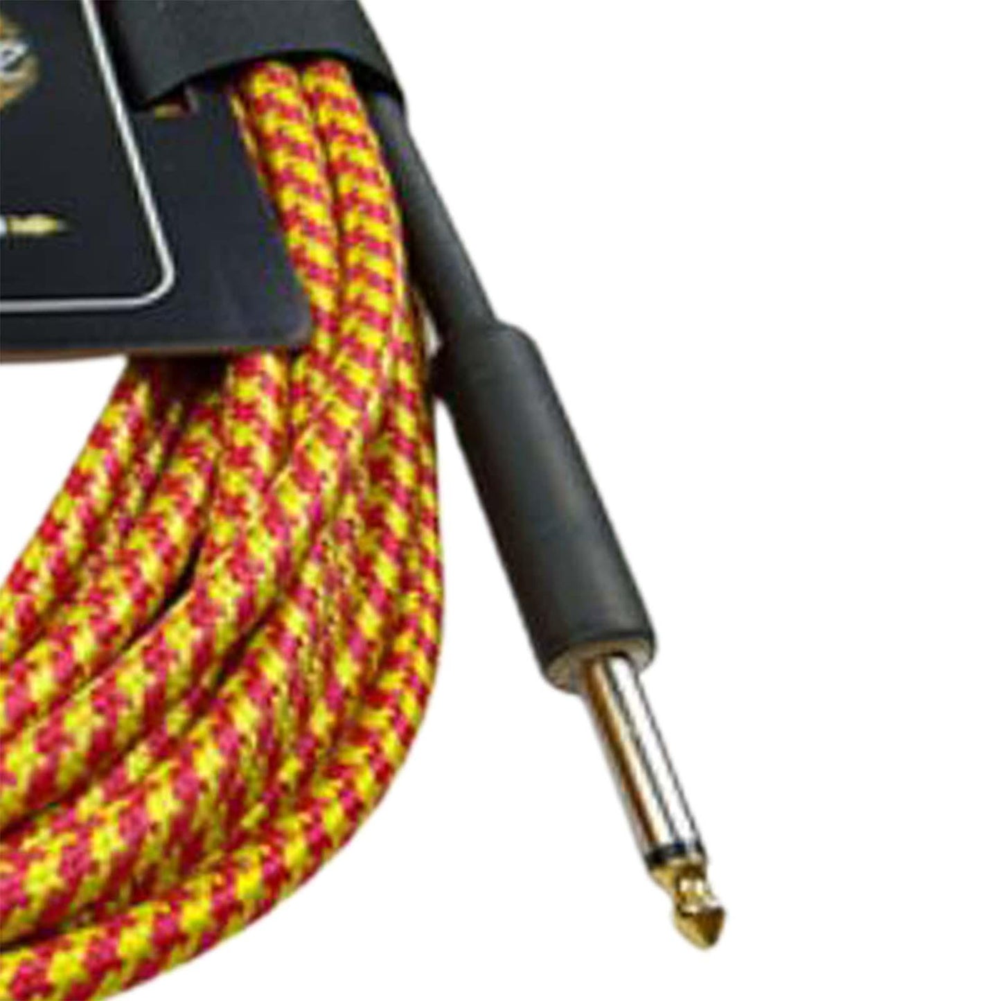 Guitar Cable Electric Instrument Cable for Amplifier Electric Guitar Speaker red with yellow