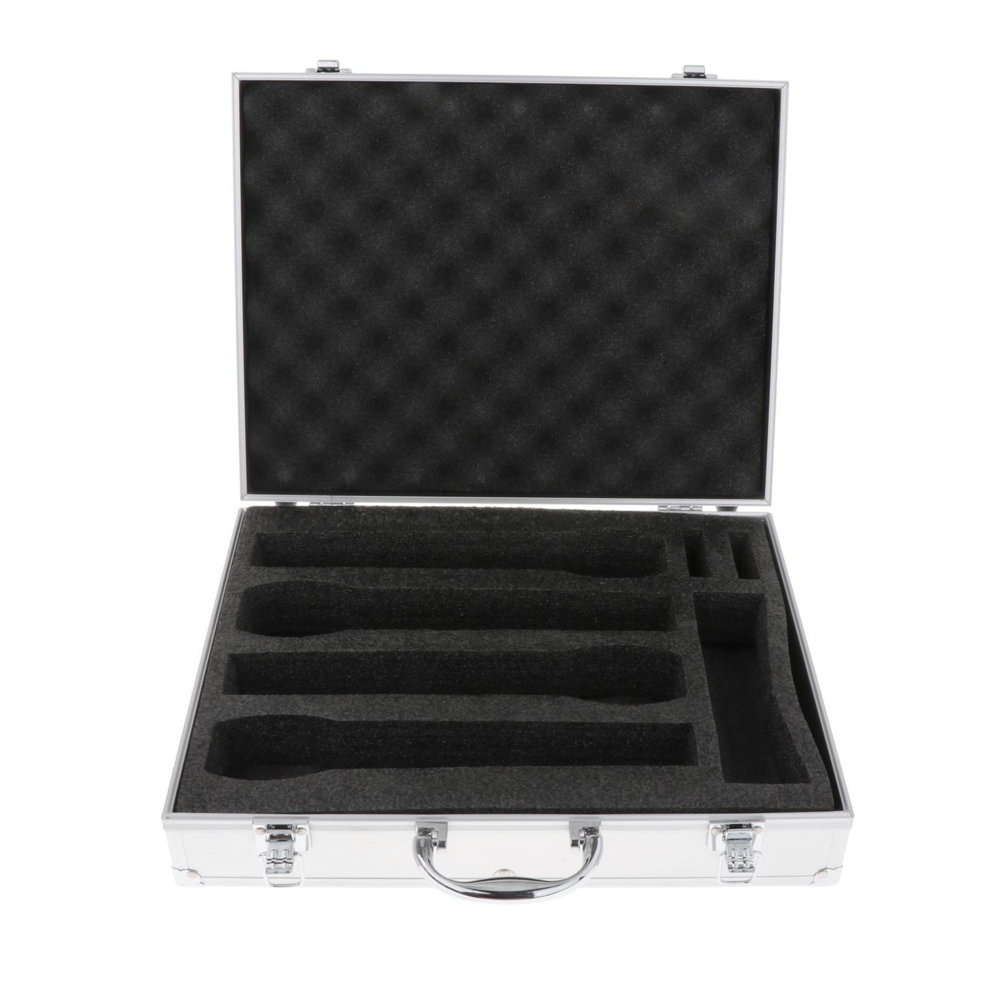 Microphone Case Mic Case Hard for Live Broadcast Control Room Singing Argent holding 4