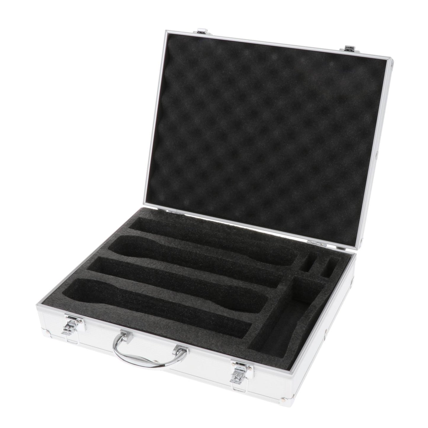 Microphone Case Mic Case Hard for Live Broadcast Control Room Singing Argent holding 4