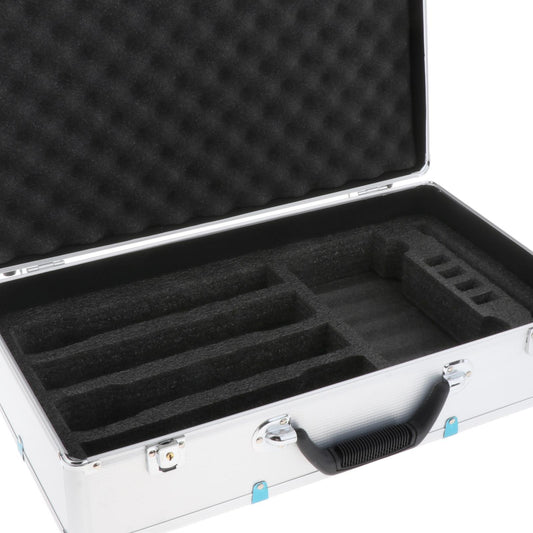 Mic Bag EVA Foam Interior Hard Shell Mic Gear Storage Box for Stages Studio silver