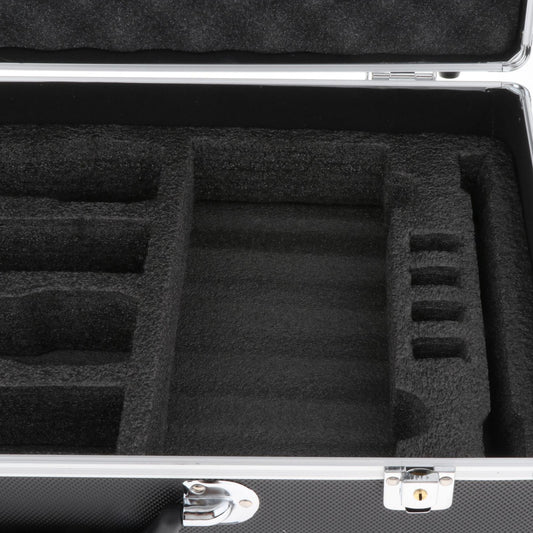 Mic Bag EVA Foam Interior Hard Shell Mic Gear Storage Box for Stages Studio black
