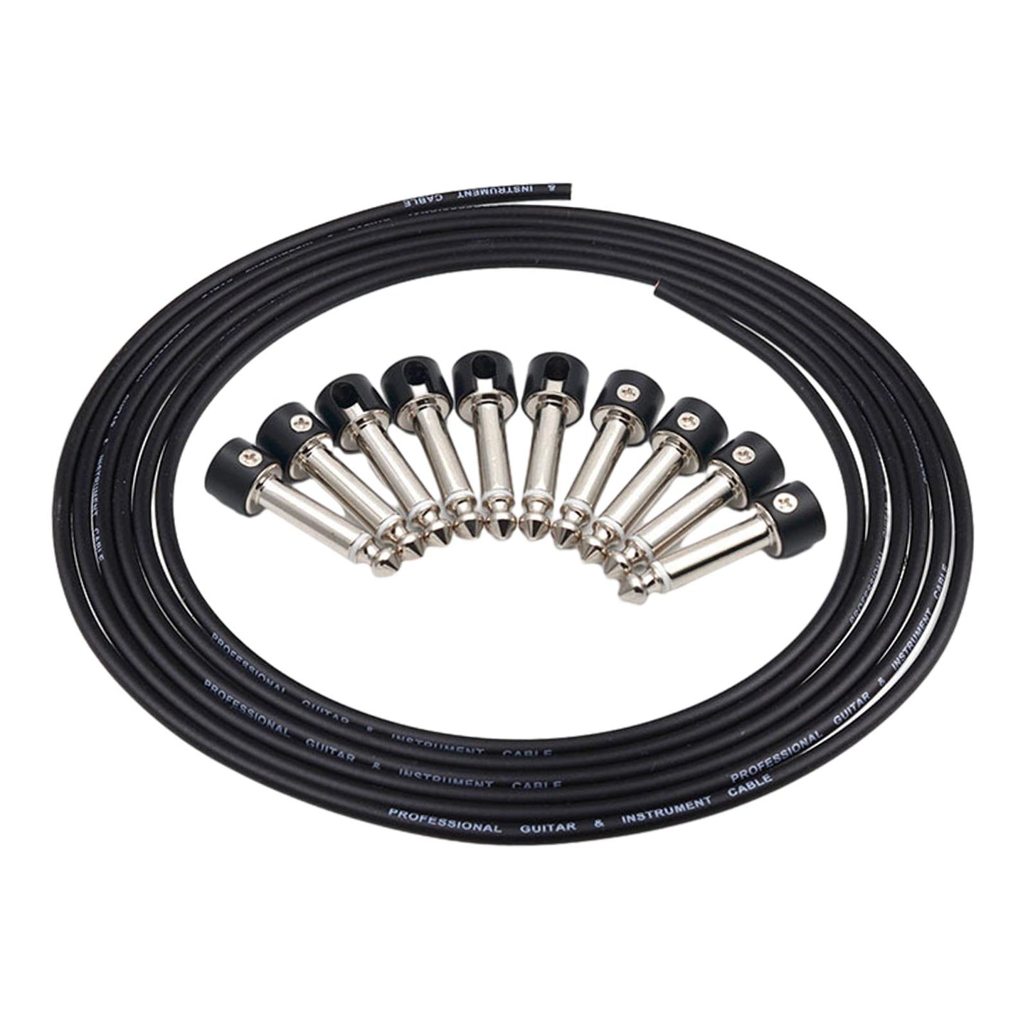 Solderless Guitar Pedal Patch Cable Set Flexible 3 Meters 10ft Wire for Bass