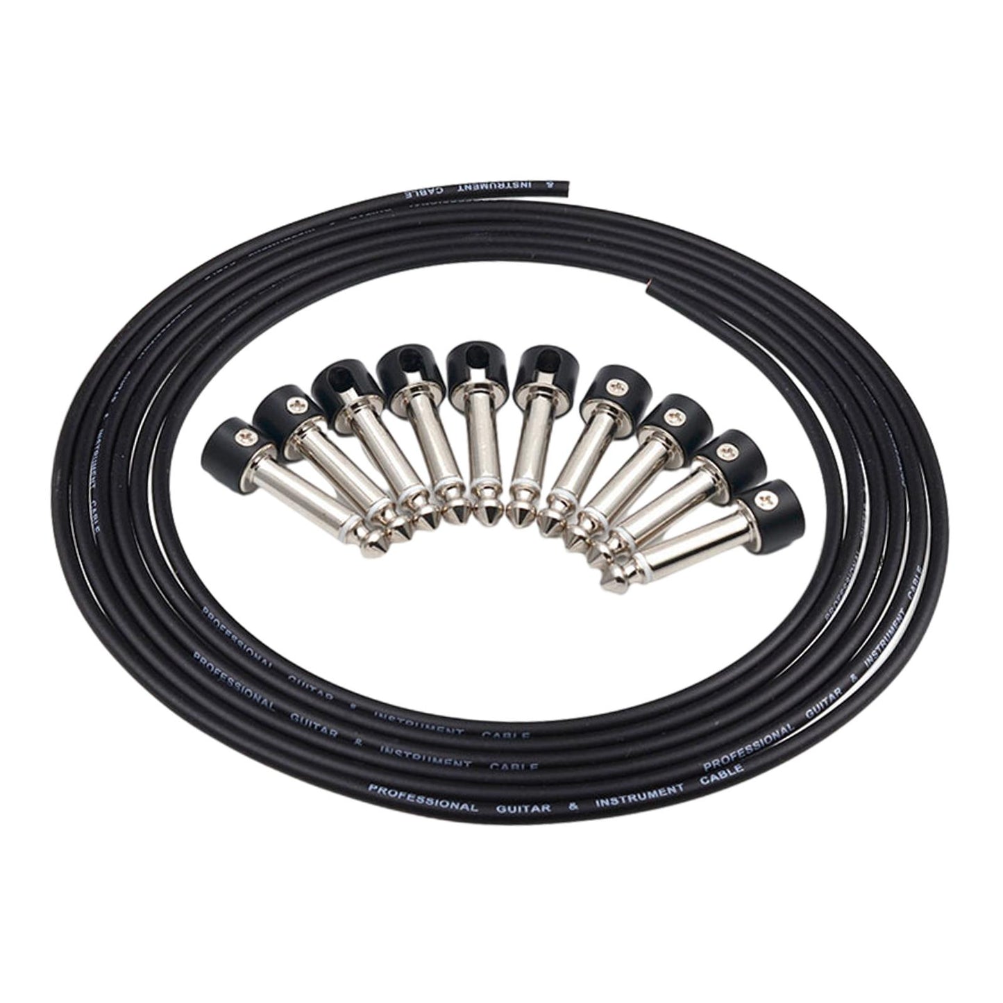 Solderless Guitar Pedal Patch Cable Set Flexible 3 Meters 10ft Wire for Bass